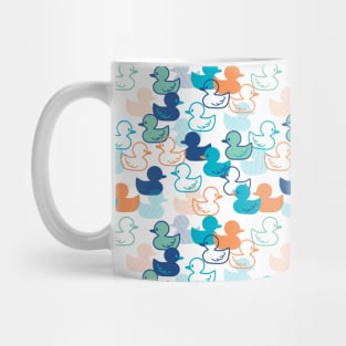 Happy Swimming a Paddling of Ducks Pattern III Mug